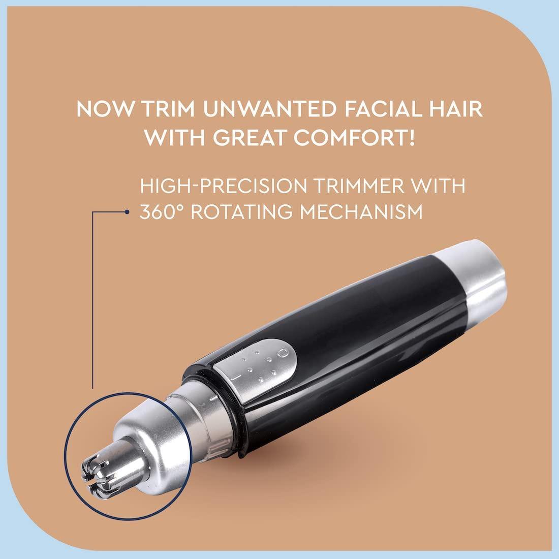 Cordless Rechargeable Ear & Nose Hair Trimmer for Men