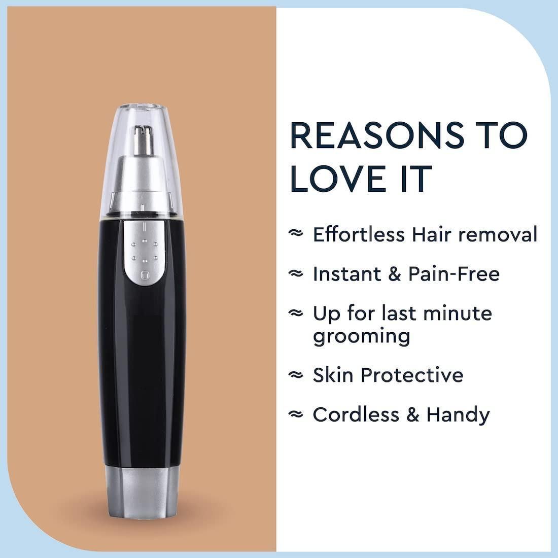 Cordless Rechargeable Ear & Nose Hair Trimmer for Men